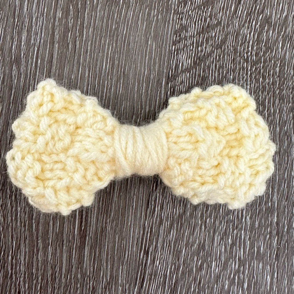 Handmade Buttercream Yellow Hair Bow